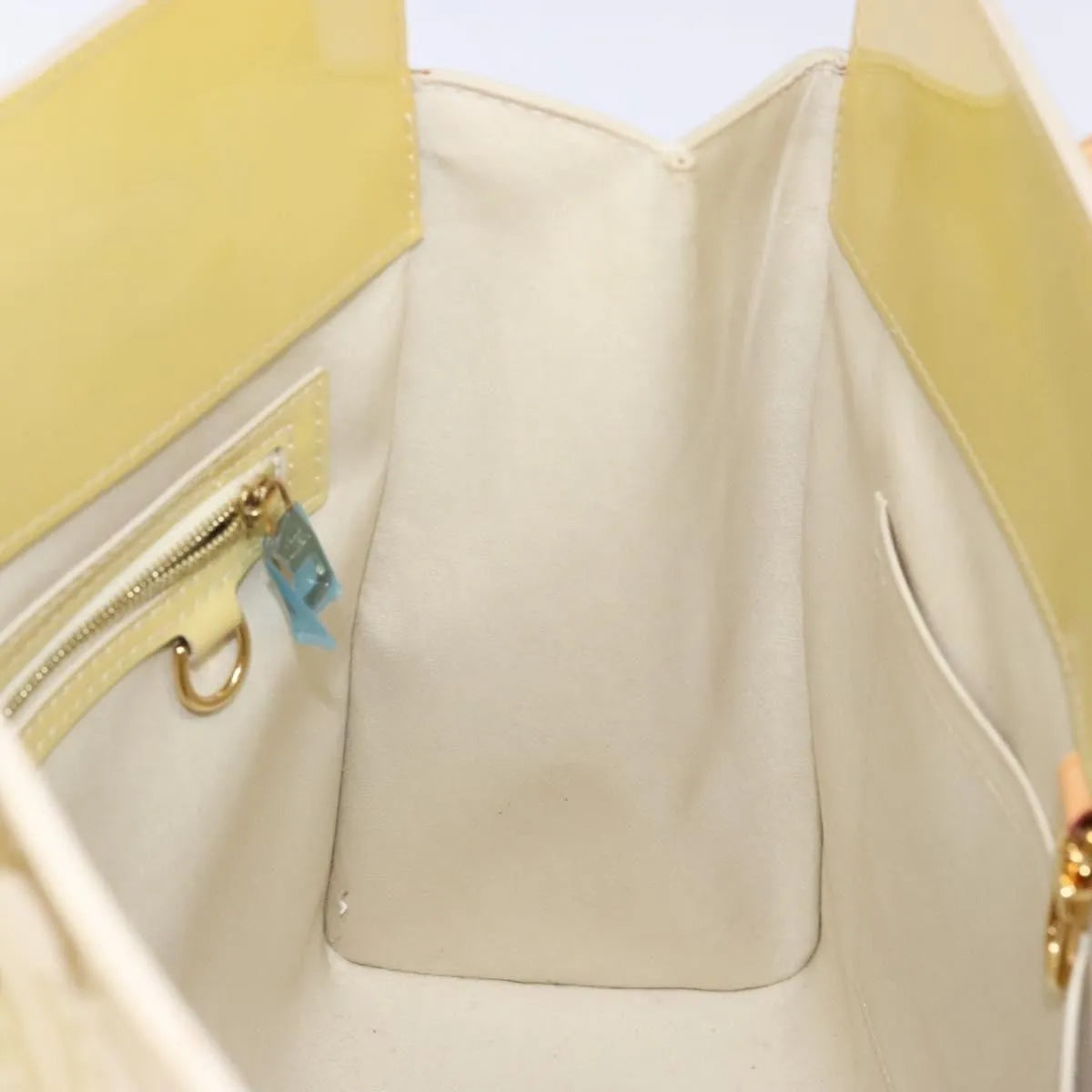 Louis Vuitton Catalina Monogram Vernis Yellow Patent_Leather Tote Bag Bag (Pre-Owned)