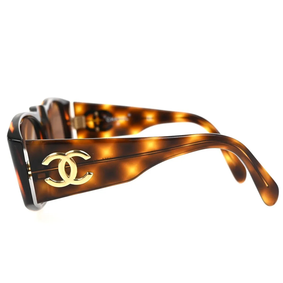 Chanel Logo Cc Plastic Brown Plastic Sunglasse Accessory (Pre-Owned)