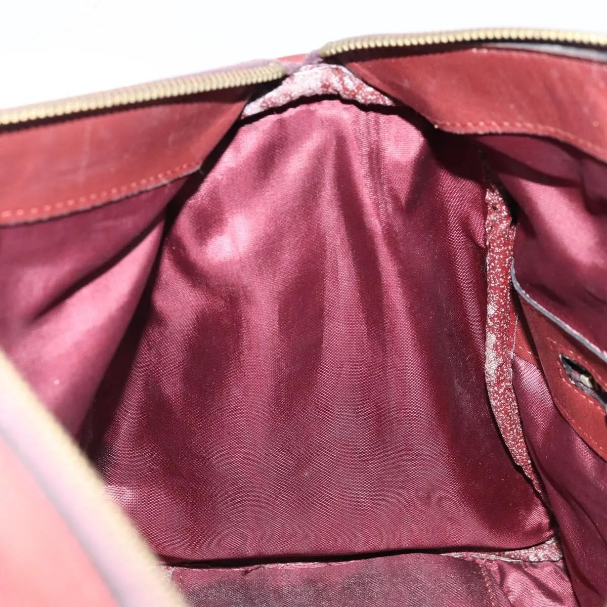 Cartier Must De Cartier Leather Burgundy Leather Handbag (Pre-Owned)