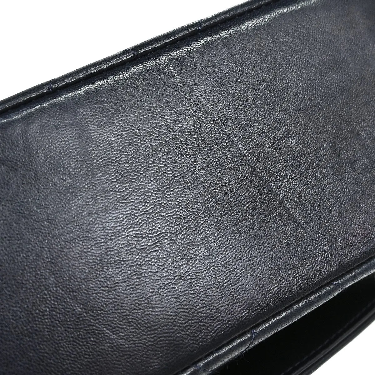 Chanel Vintage Diana Flap Quilted Lambskin Navy Leather Shoulder Bag Bag (Pre-Owned)
