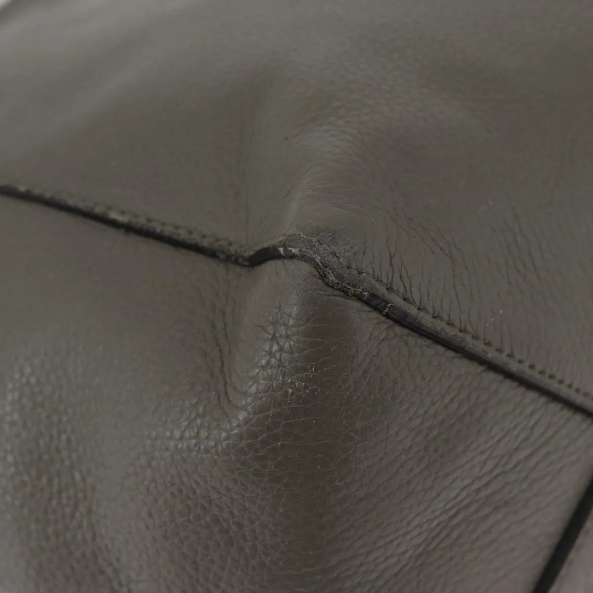 Celine Phantom Cabas Tote Leather Gray Leather Tote Bag Bag (Pre-Owned)