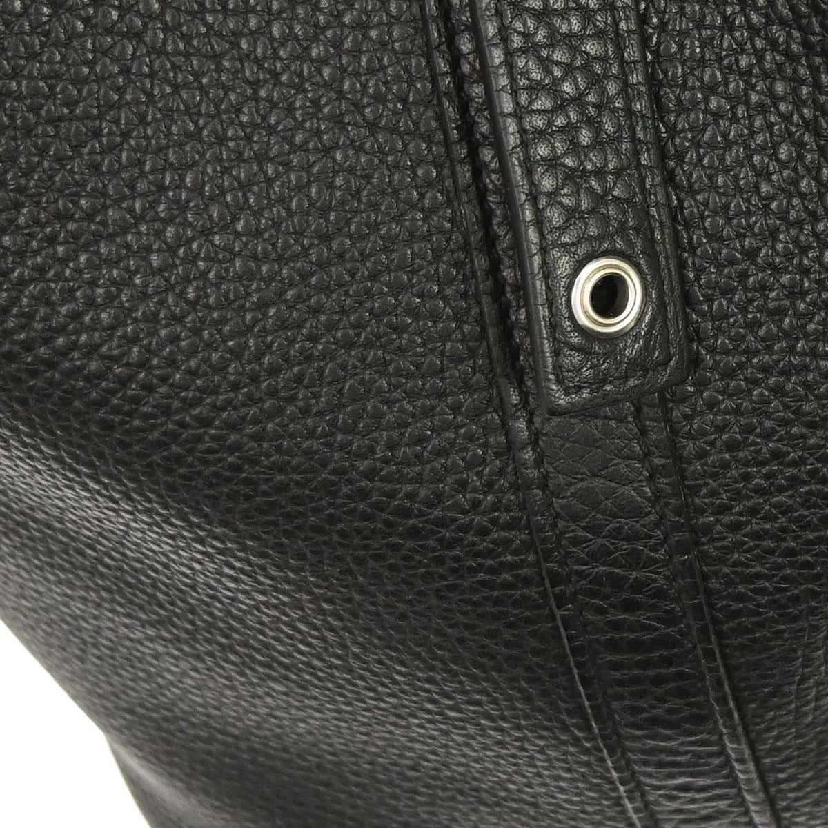 Hermes Picotin Lock Clemence Black Leather Handbag (Pre-Owned)