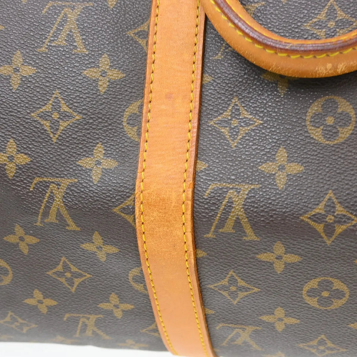 Louis Vuitton Keepall Bag Monogram Canvas Brown Canvas Travel Bag Bag (Pre-Owned)