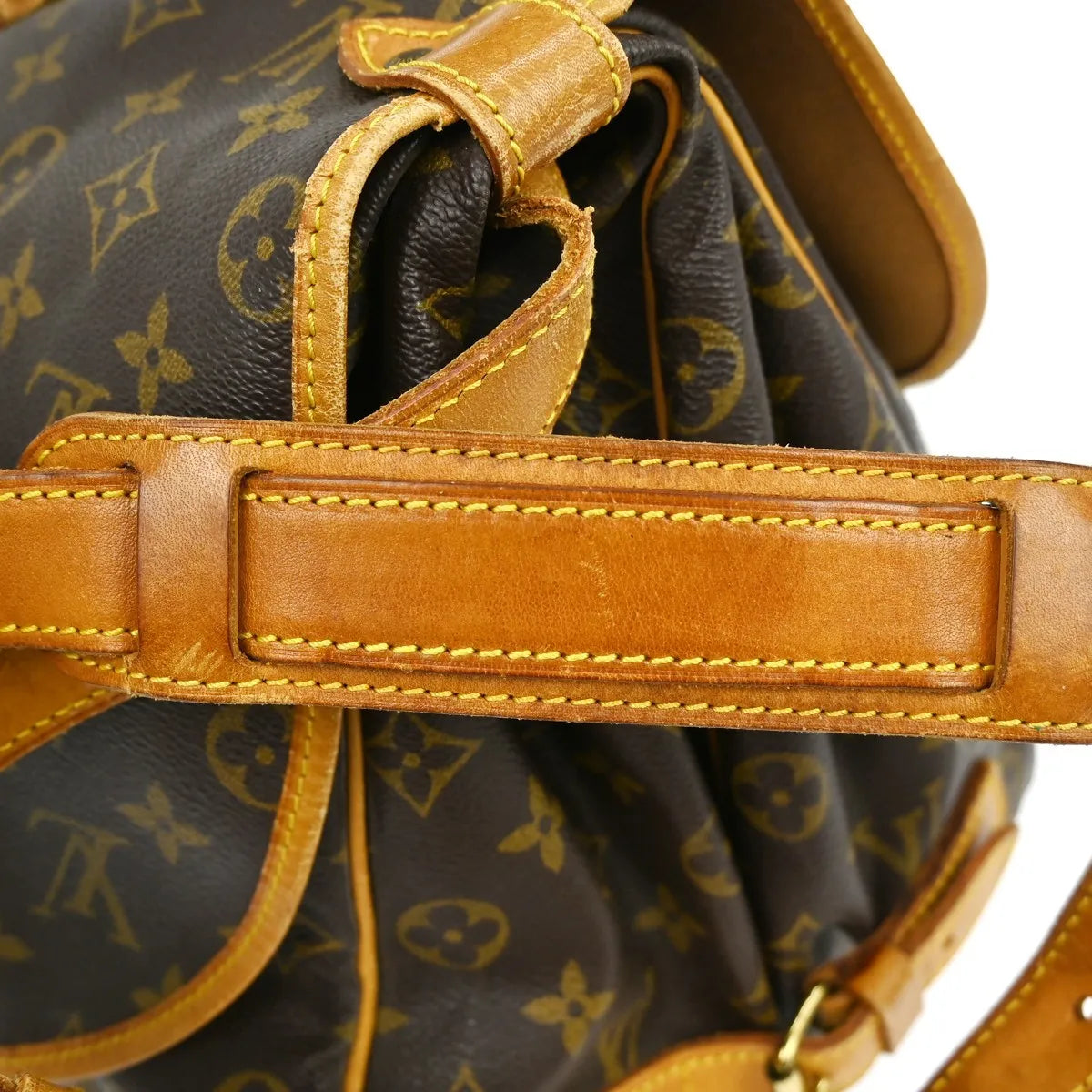 Louis Vuitton Saumur Monogram Canvas Brown Canvas Shoulder Bag Bag (Pre-Owned)