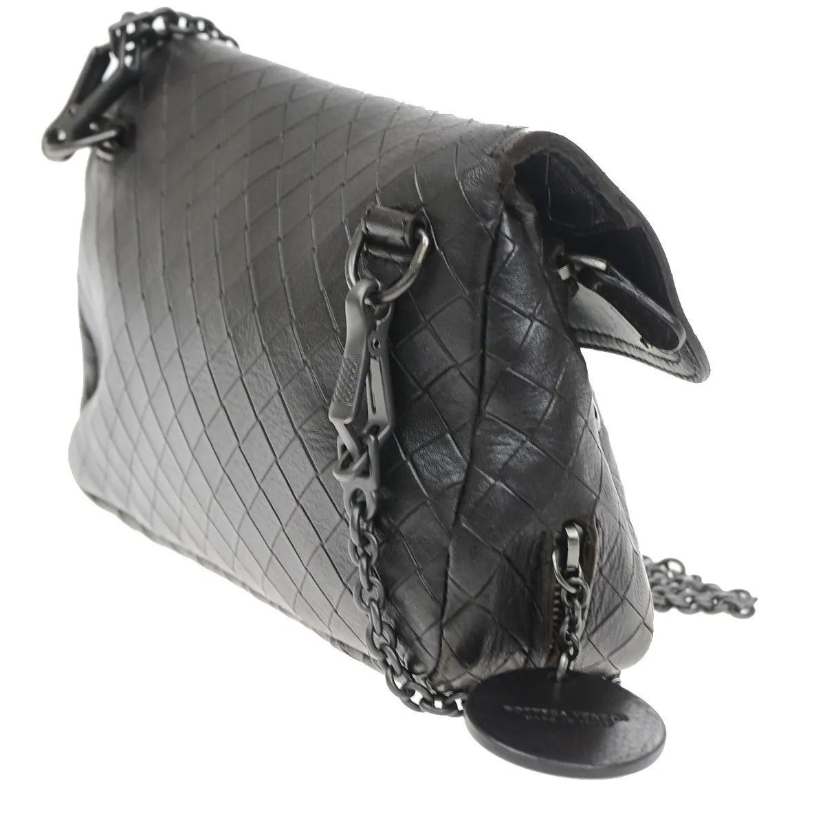 Bottega Veneta Expandable Chain Crossbody Leather Brown Leather Shoulder Bag Bag (Pre-Owned)