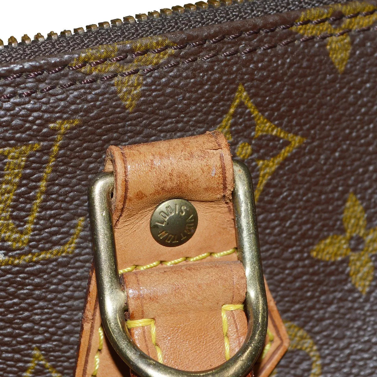Louis Vuitton Alma Handbag Monogram Canvas Brown Canvas Handbag (Pre-Owned)