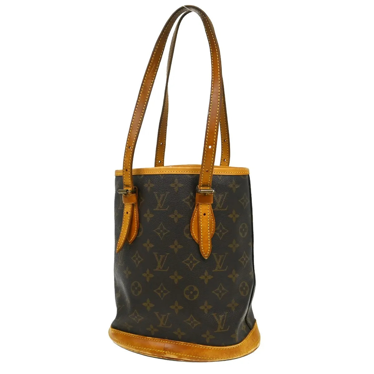 Louis Vuitton Petit Bucket Bag Monogram Canvas Brown Canvas Tote Bag Bag (Pre-Owned)