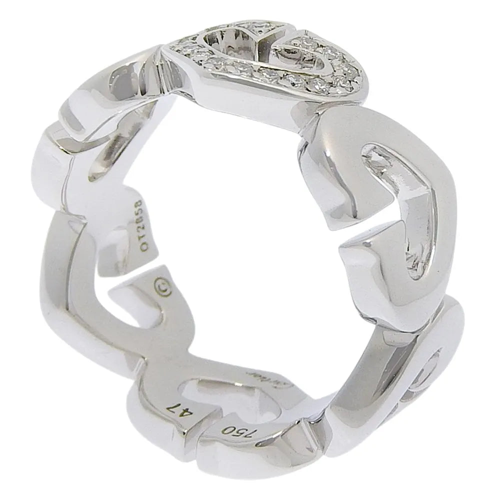 Cartier C Heart Of Cartier 18K White Gold With Diamonds Silver White_Gold Ring Jewelry (Pre-Owned)