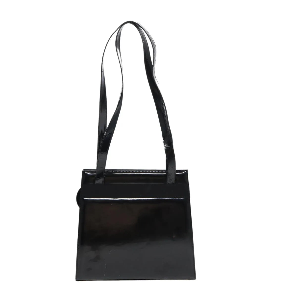 Salvatore Ferragamo Vara Patent Leather Black Patent_Leather Shoulder Bag Bag (Pre-Owned)