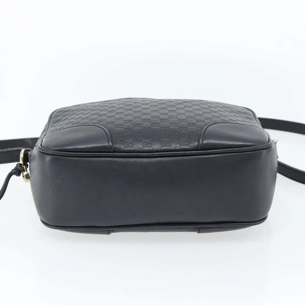 Gucci Bree Microguccissima Motif Gg Black Leather Shoulder Bag Bag (Pre-Owned)