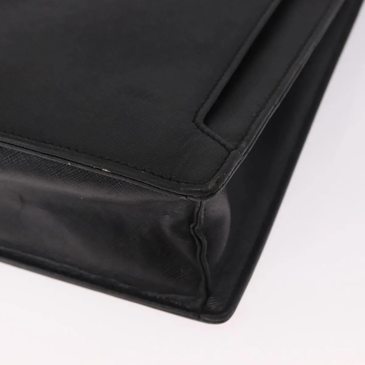 Burberry Vintage Leather Black Leather Briefcase Bag (Pre-Owned)