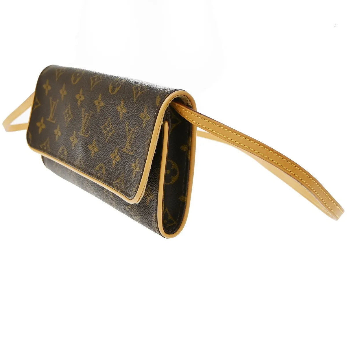 Louis Vuitton Twin Monogram Brown Leather Clutche & Pouche Bag (Pre-Owned)