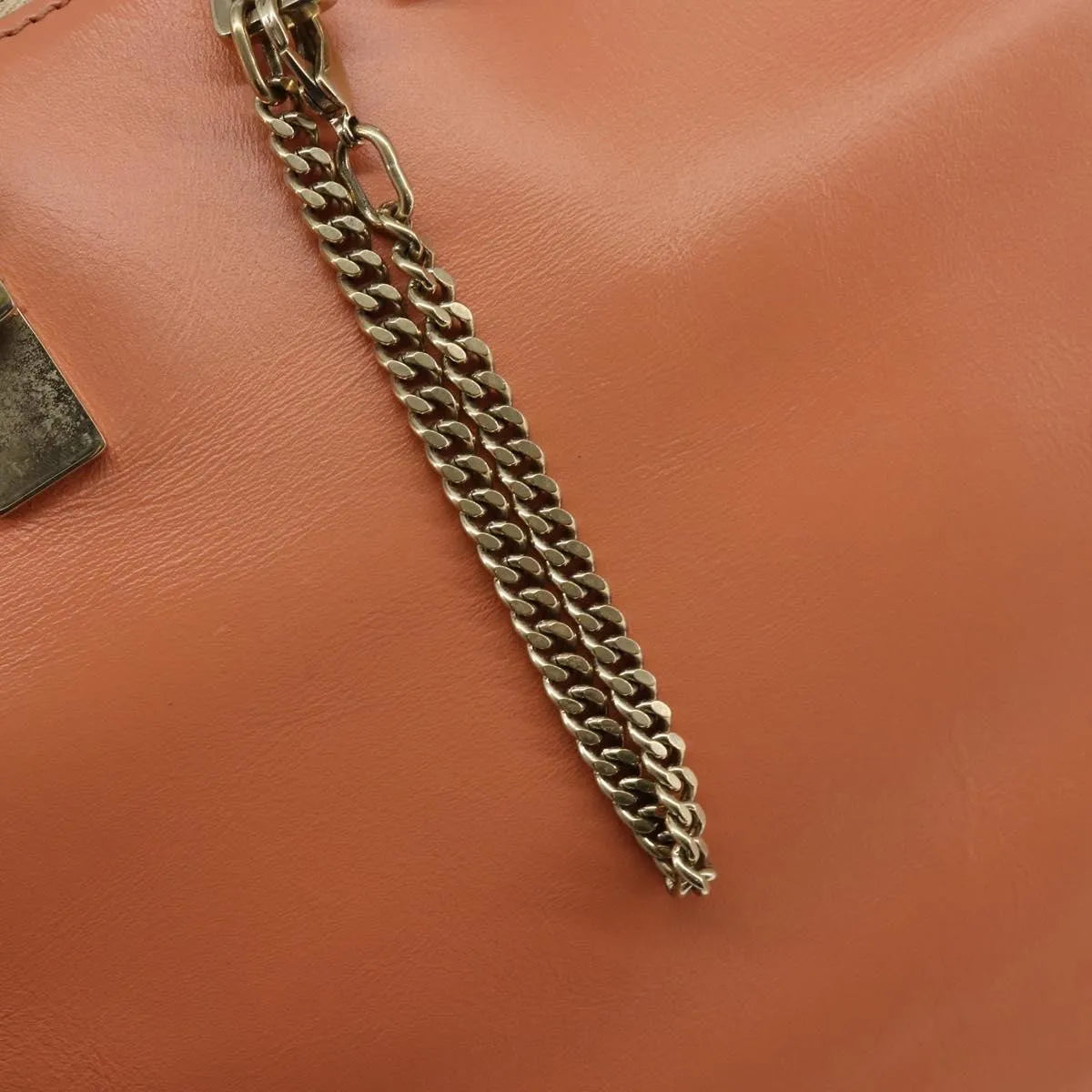 Chloe Bicolor Baylee Satchel Leather Orange Leather Handbag (Pre-Owned)