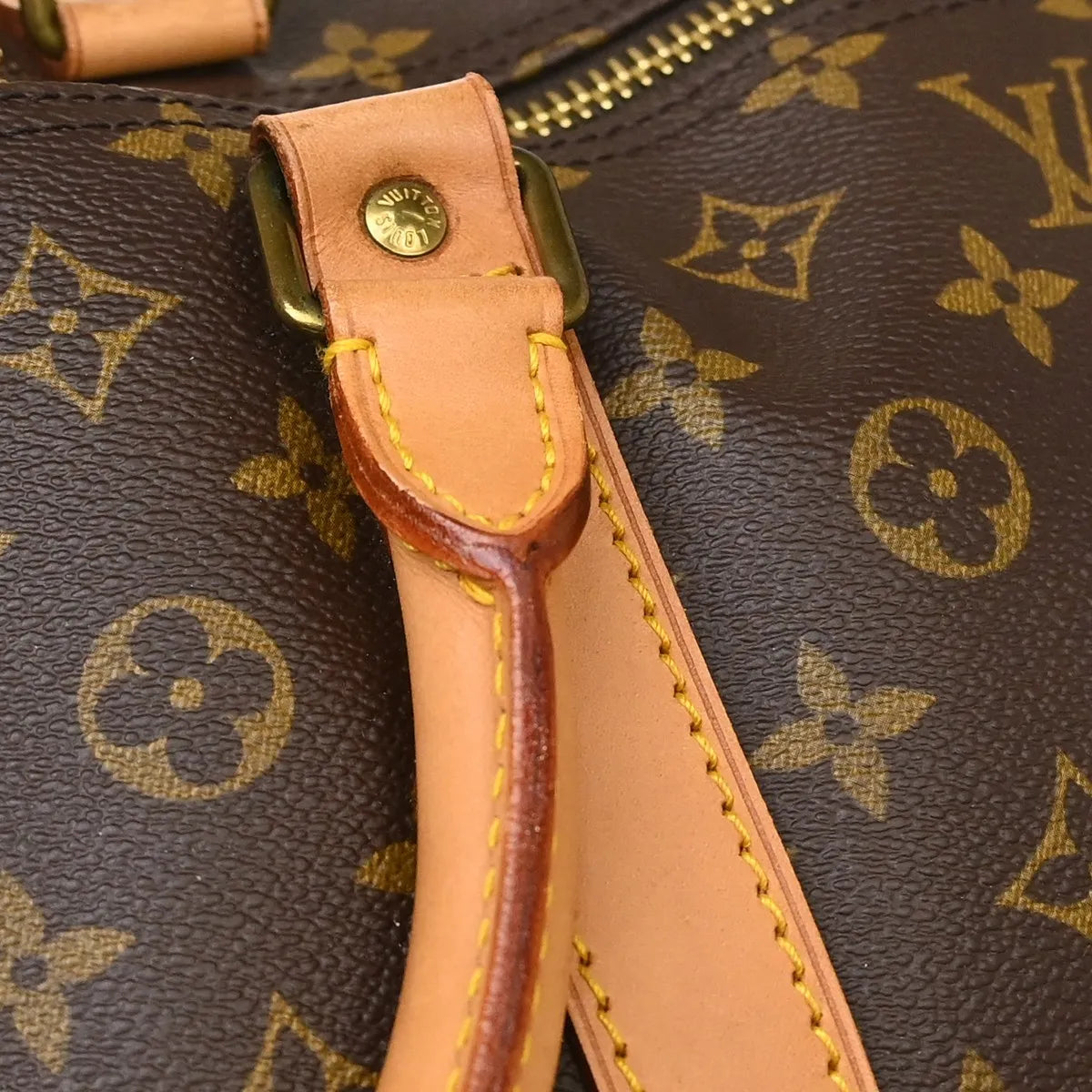 Louis Vuitton Keepall Bag Monogram Canvas Brown Canvas Travel Bag Bag (Pre-Owned)