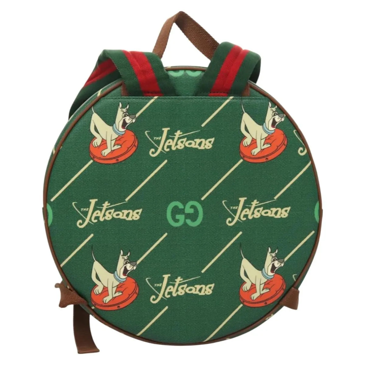 Gucci The Jetsons Web Sherry Line Roun Jetsons Web Sherry Line Pvc Green Pvc Backpack Bag (Pre-Owned)