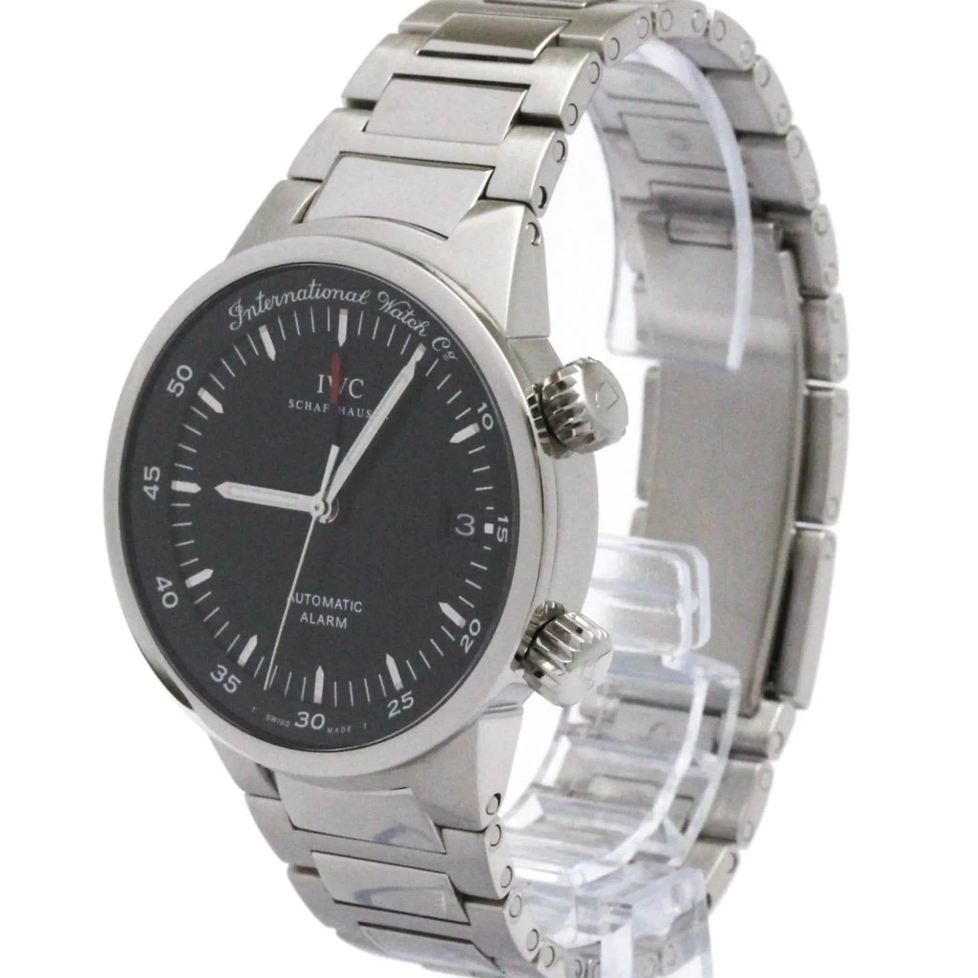 Iwc Schaffhausen Gst Automatic Alarm Stainless Steel Watch (Pre-Owned)