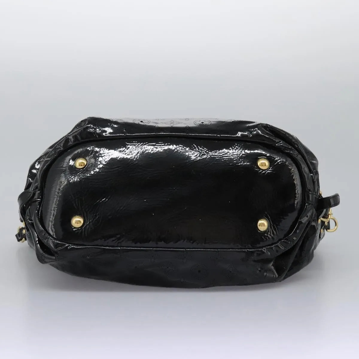 Louis Vuitton L Hobo Surya Leather Black Patent_Leather Handbag (Pre-Owned)