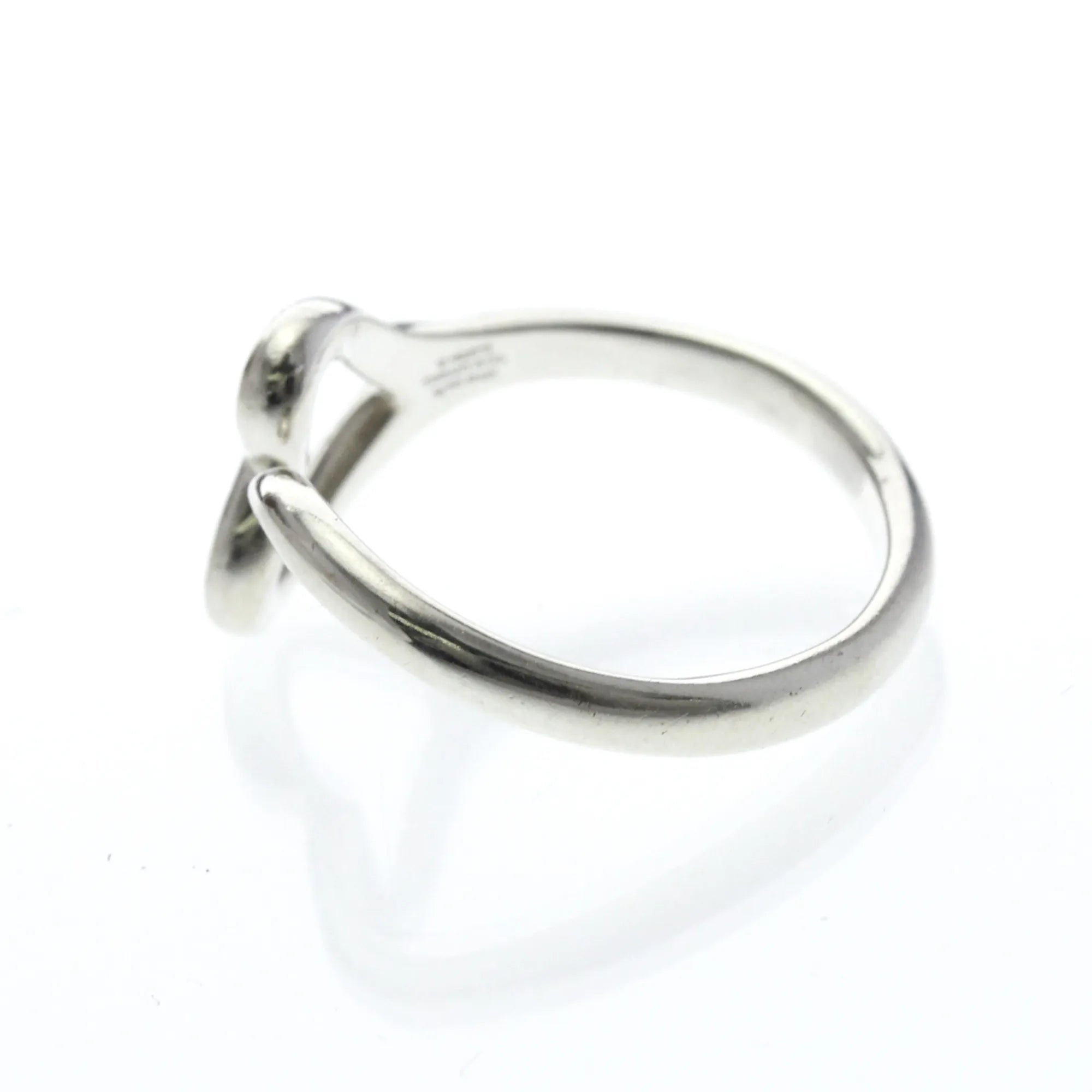 Tiffany & Co. Elsa Peretti Open Heart Silver 925 Silver Silver Ring Jewelry (Pre-Owned)