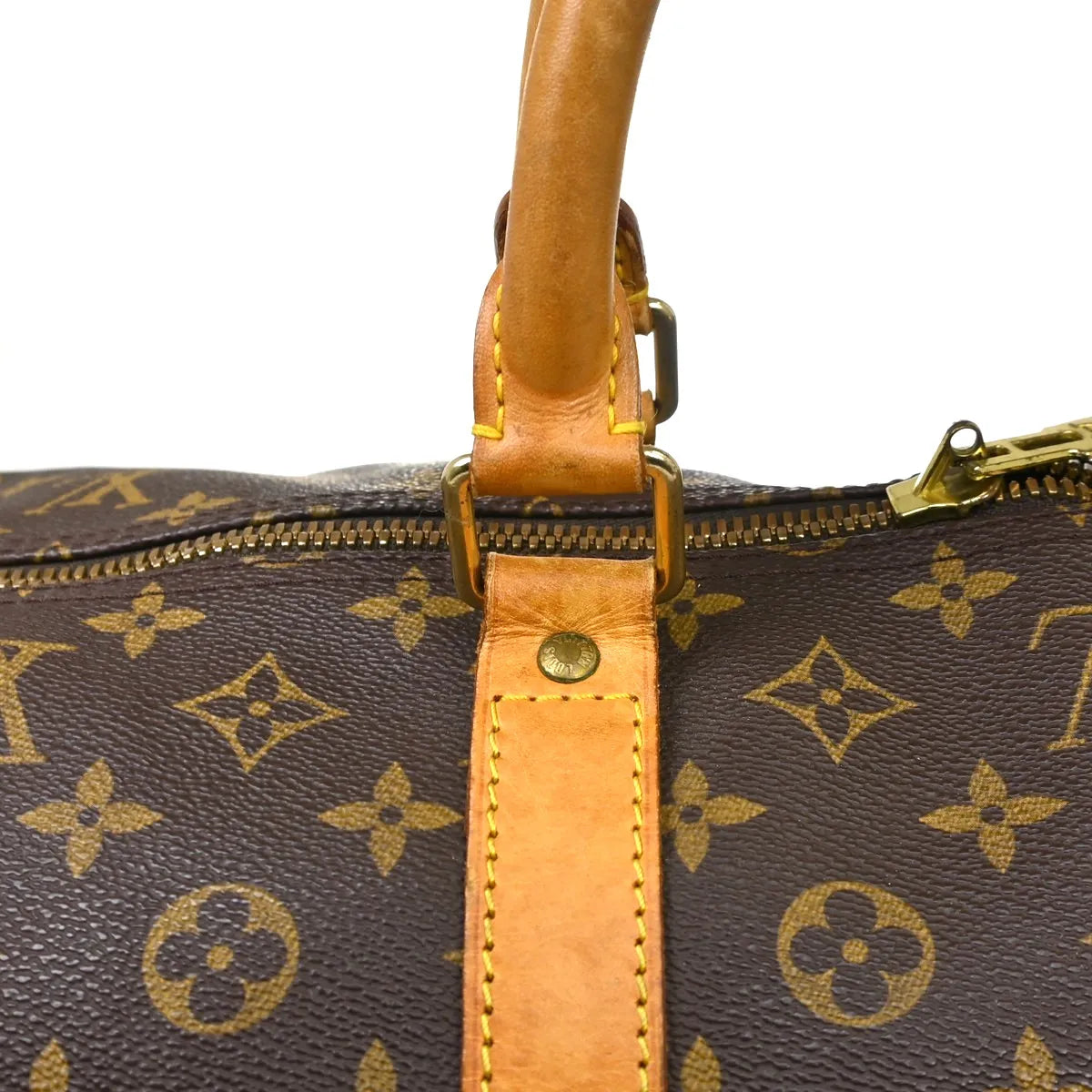 Louis Vuitton Keepall Bandouliere Monogram Canvas Brown Canvas Travel Bag Bag (Pre-Owned)
