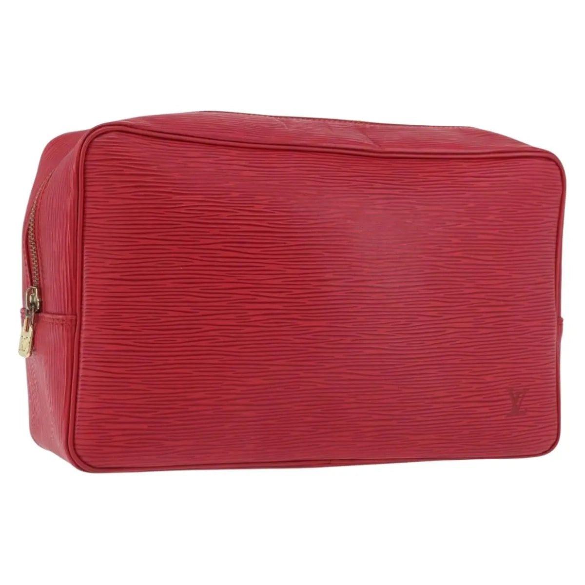 Louis Vuitton Trousse Toiletry Monogram Canvas Red Leather Clutche & Pouche Bag (Pre-Owned)
