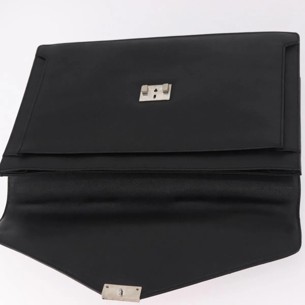 Burberry Vintage Leather Black Leather Briefcase Bag (Pre-Owned)