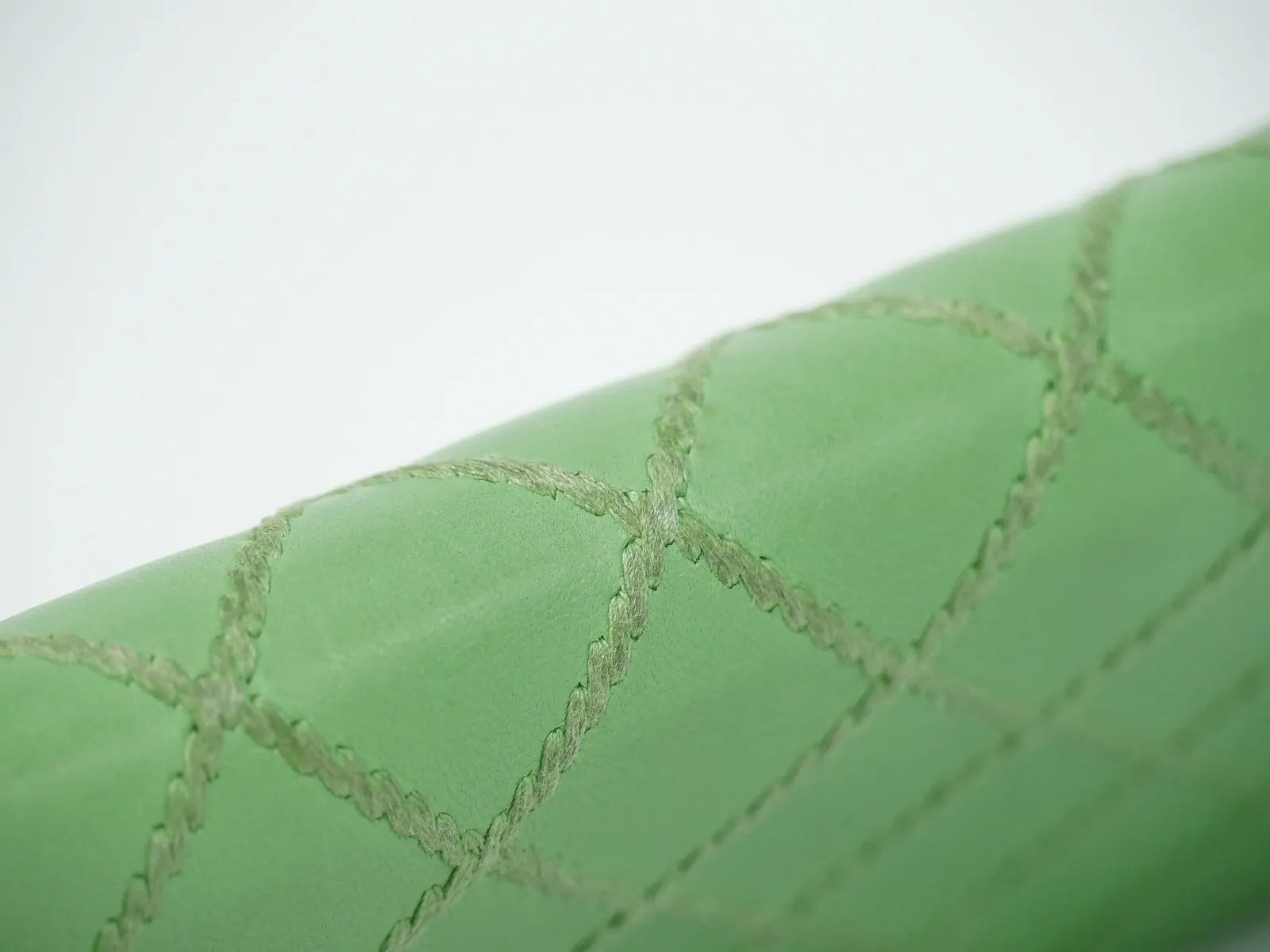 Chanel Wild Stitch Topics Wallet Lambskin Green Leather Wallets Accessory (Pre-Owned)