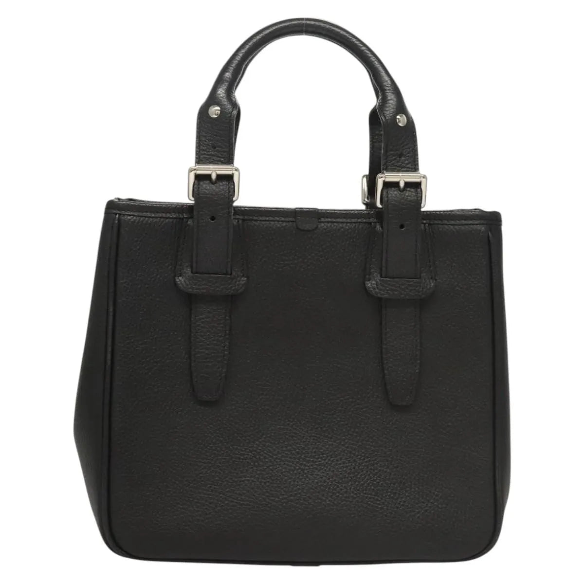 Burberry Vintage Leather Black Leather Handbag (Pre-Owned)