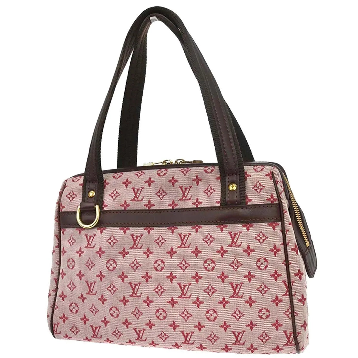Louis Vuitton Joséphine Mini Lin Burgundy Canvas Handbag (Pre-Owned)