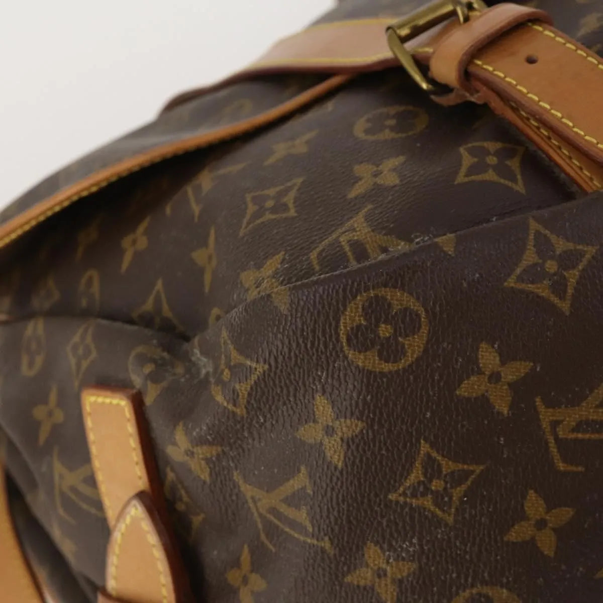 Louis Vuitton Saumur Monogram Canvas Brown Canvas Shoulder Bag Bag (Pre-Owned)