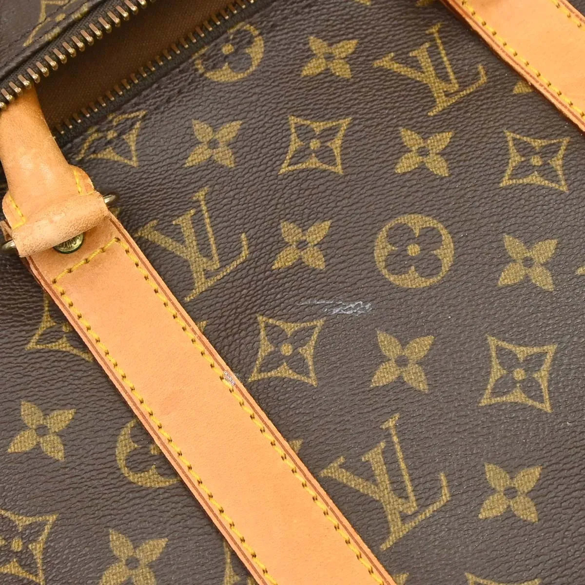 Louis Vuitton Keepall Bag Monogram Canvas Brown Canvas Travel Bag Bag (Pre-Owned)
