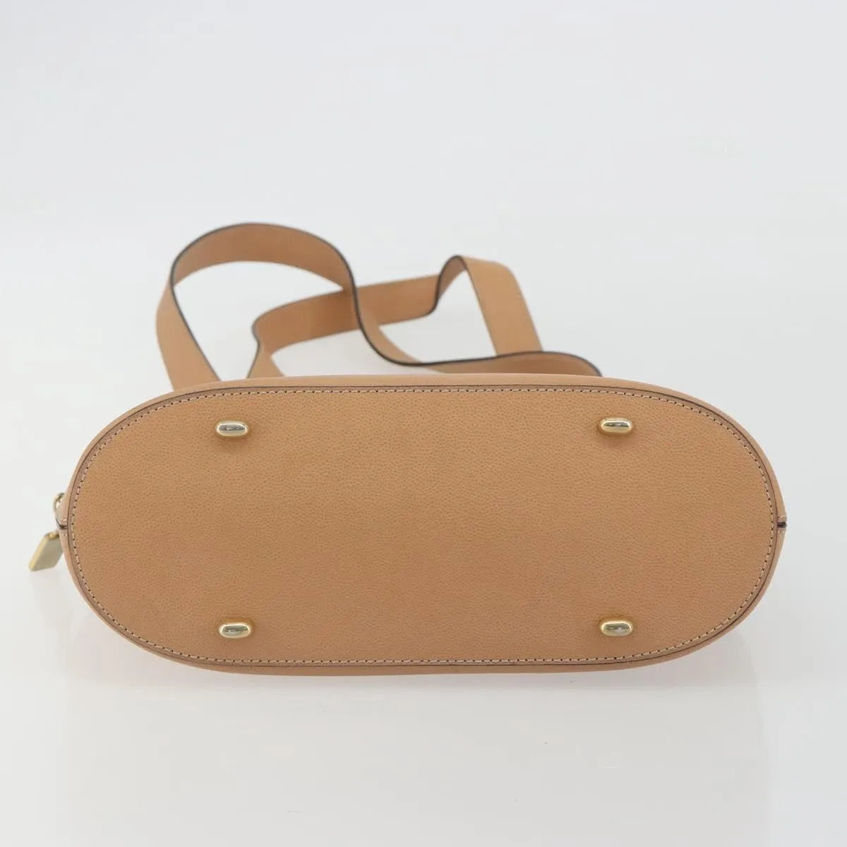 Celine Vintage Leather Beige Leather Shoulder Bag Bag (Pre-Owned)