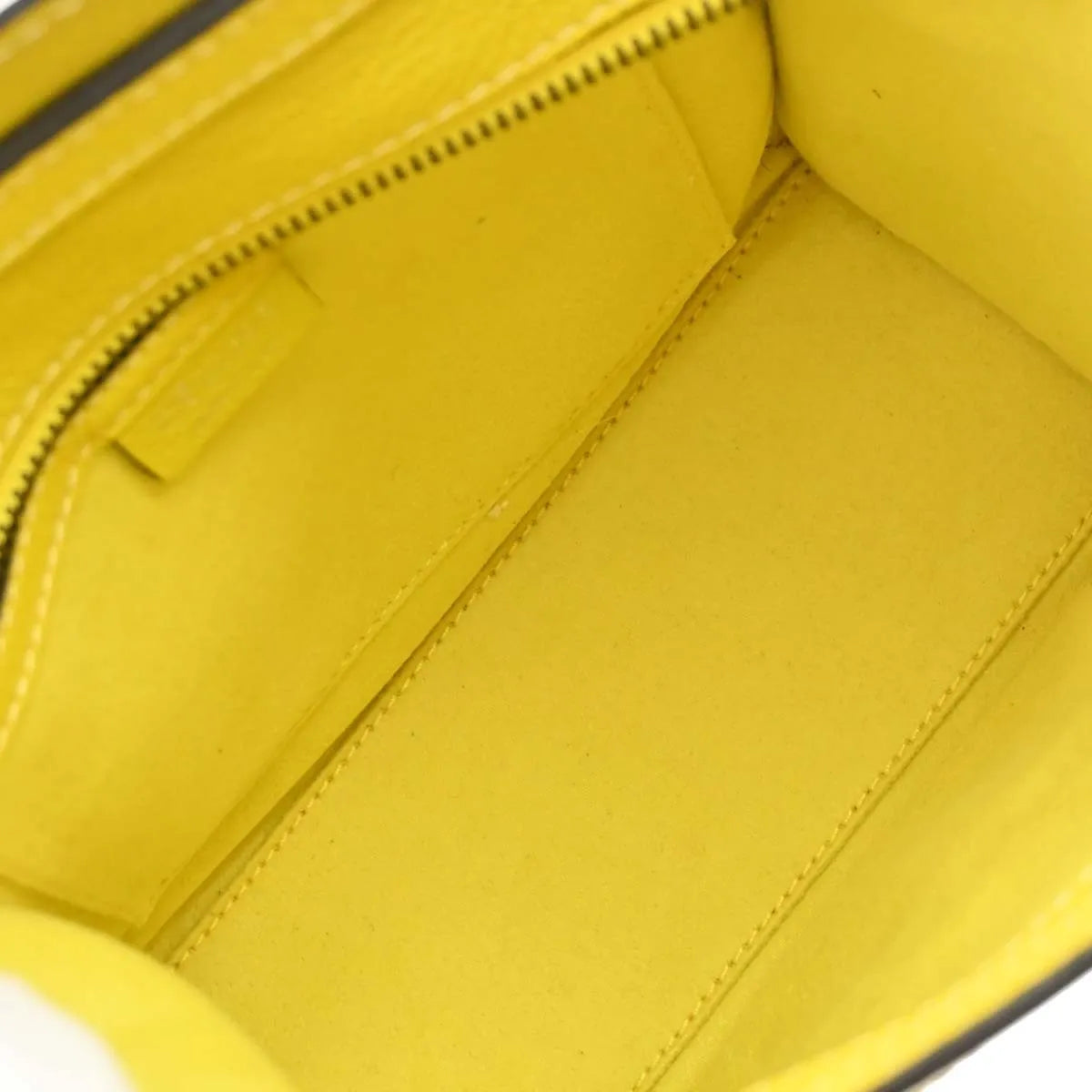 Celine Luggage Grainy Leather Yellow Leather Tote Bag Bag (Pre-Owned)