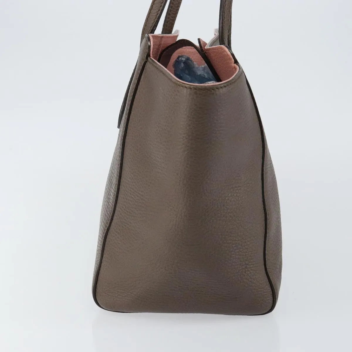Gucci Swing Tote Leather Gray Leather Tote Bag Bag (Pre-Owned)
