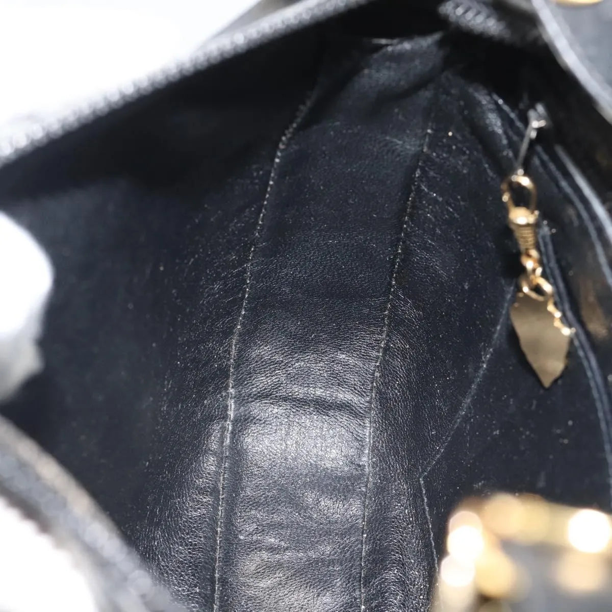 Gucci Vintage Horsebit Leather Black Leather Shoulder Bag Bag (Pre-Owned)