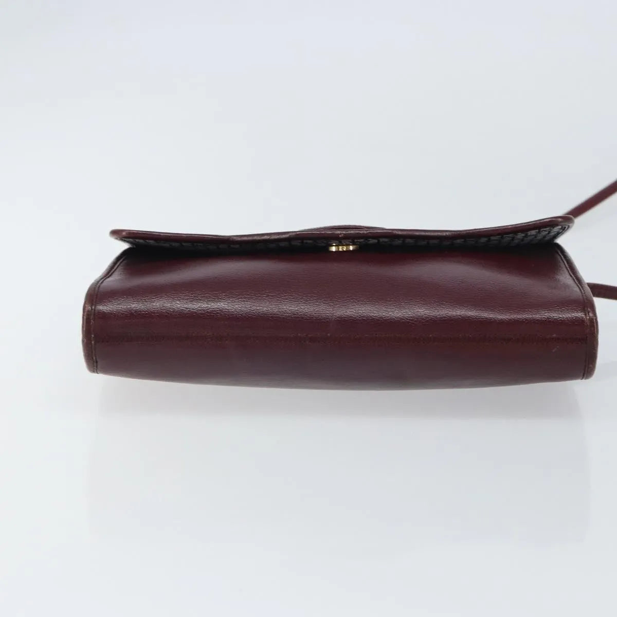 Christian Dior Vintage Leather Burgundy Leather Shoulder Bag Bag (Pre-Owned)