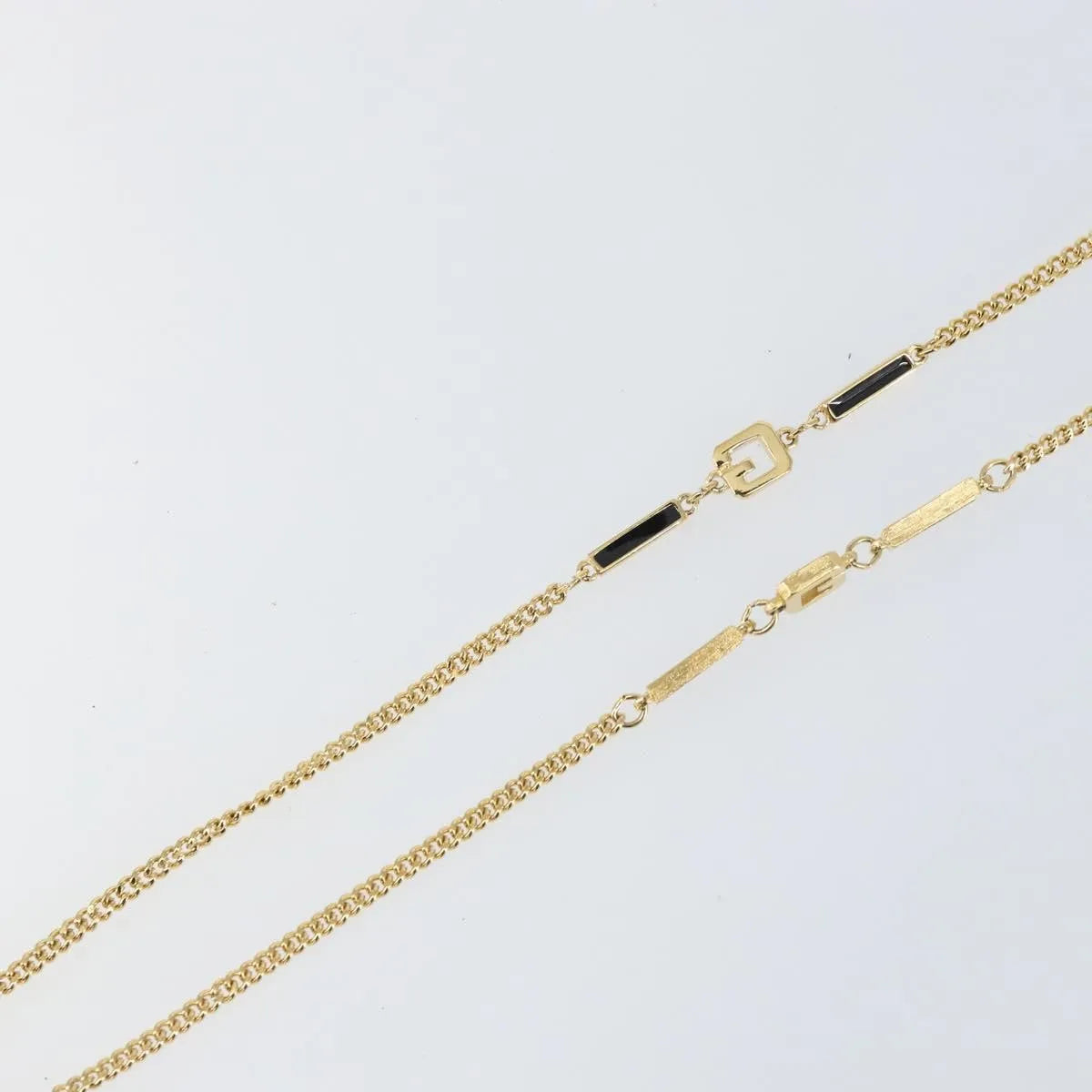 Givenchy Logo G Metal Gold Metal Necklace Jewelry (Pre-Owned)