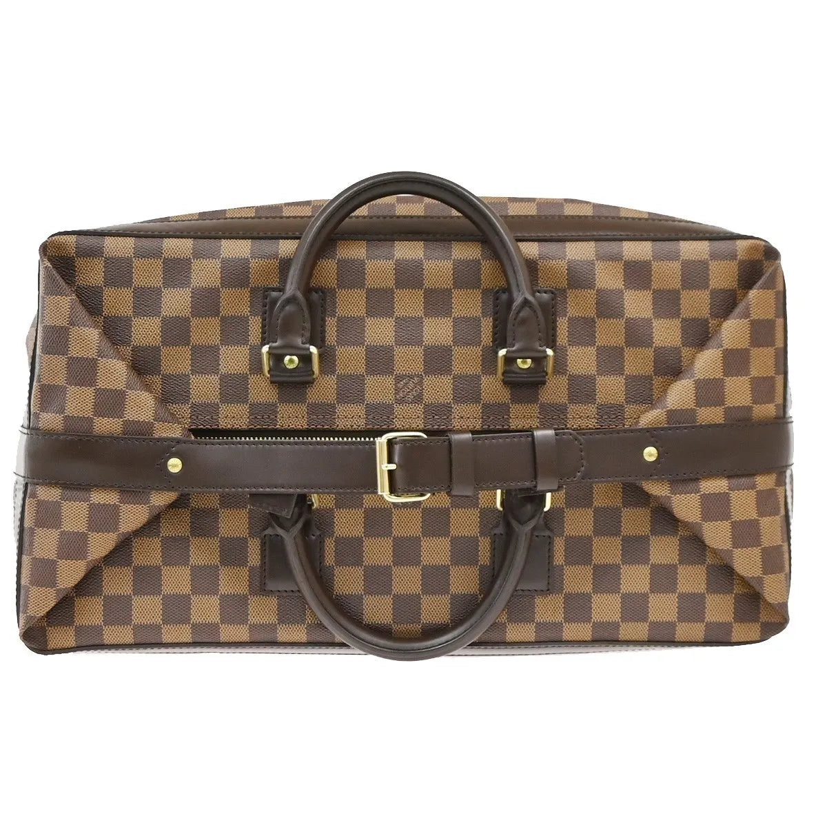 Louis Vuitton Grimaud Handbag Damier Brown Leather Travel Bag Bag (Pre-Owned)