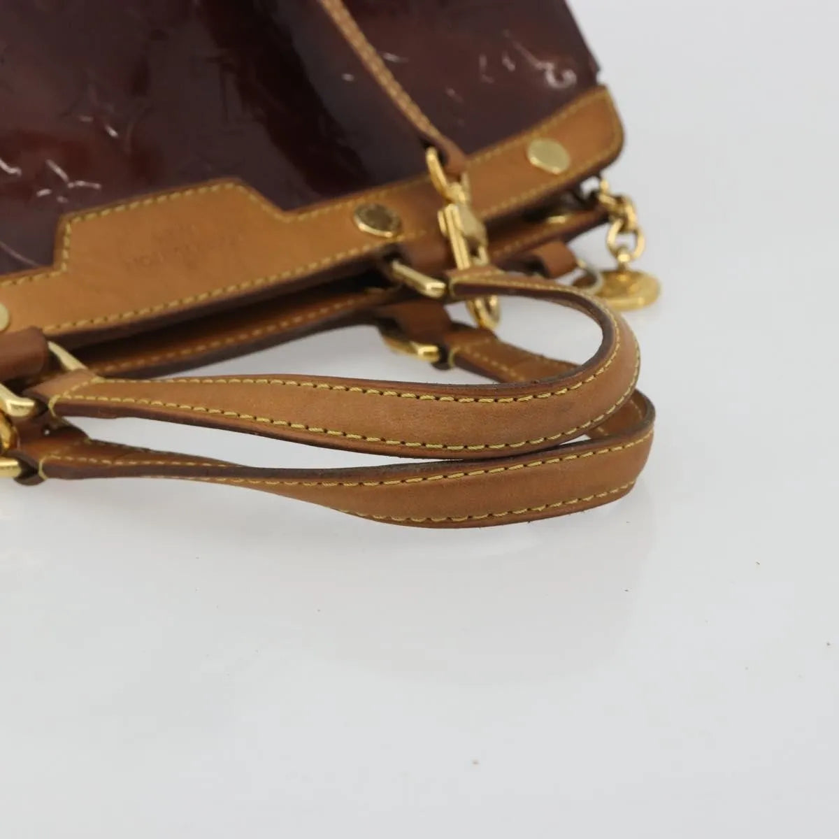 Louis Vuitton Brea Monogram Vernis Burgundy Patent_Leather Handbag (Pre-Owned)