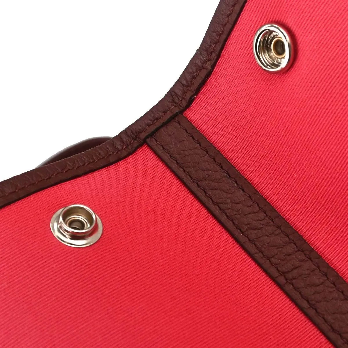 Hermes Garden Party Toile And Leather Pink Canvas Handbag (Pre-Owned)