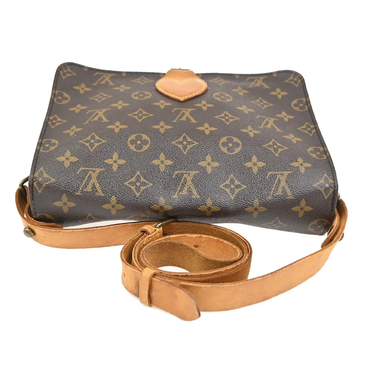 Louis Vuitton Cartouchiere Monogram Brown Canvas Shoulder Bag Bag (Pre-Owned)