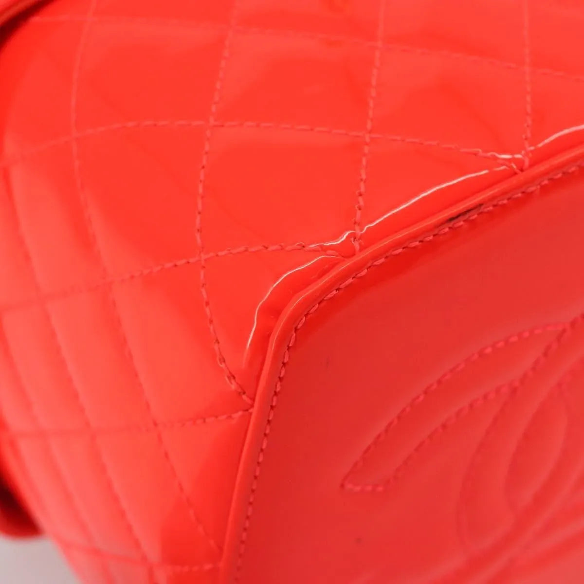 Chanel Makeup Case Minaudiere Quilted Patent Red Patent_Leather Clutche & Pouche Bag (Pre-Owned)