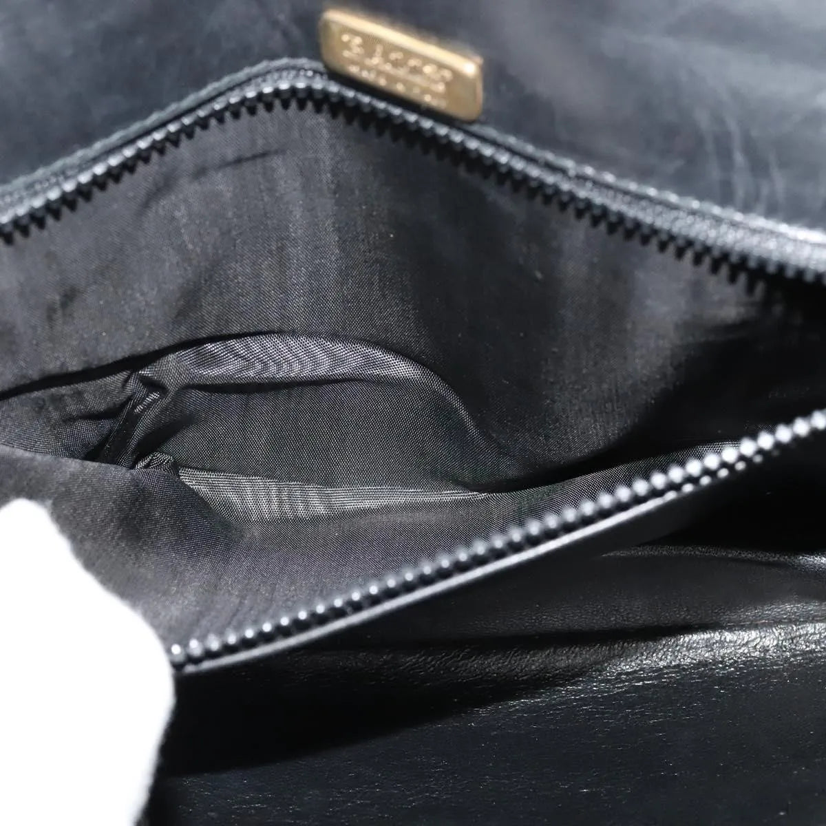 Bally Vintage Shoulder Bag Leather Black Leather Shoulder Bag Bag (Pre-Owned)