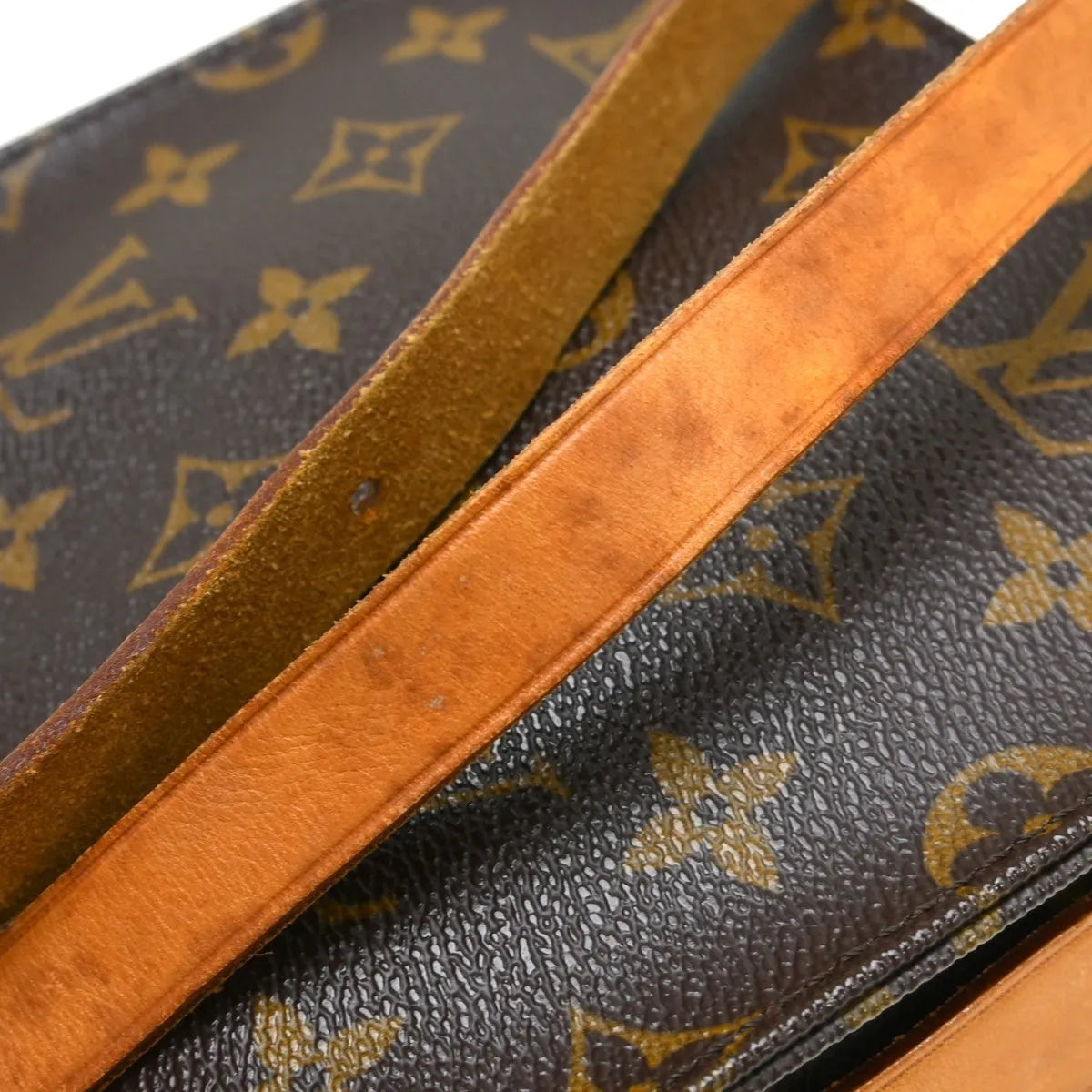 Louis Vuitton Cartouchiere Handbag Monogram Canvas Brown Canvas Shoulder Bag Bag (Pre-Owned)