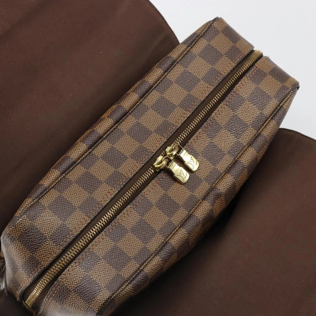 Louis Vuitton Naviglio Damier Ebene Brown Canvas Shoulder Bag Bag (Pre-Owned)