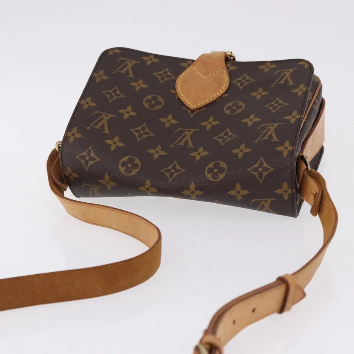 Louis Vuitton Cartouchiere Monogram Brown Canvas Shoulder Bag Bag (Pre-Owned)