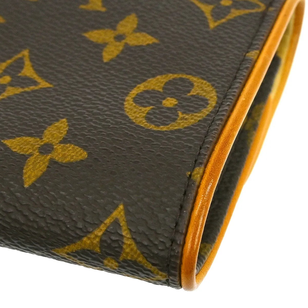 Louis Vuitton Twin Monogram Brown Canvas Clutche & Pouche Bag (Pre-Owned)