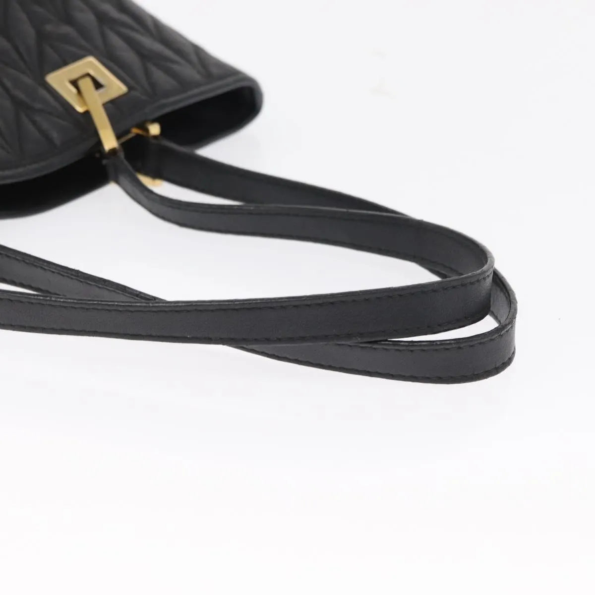 Gucci Vintage Tote Leather Black Leather Tote Bag Bag (Pre-Owned)
