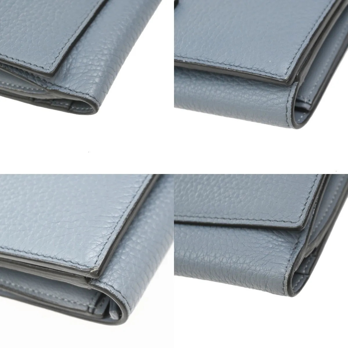 Fendi Peekaboo Leather Blue Leather Wallets Accessory (Pre-Owned)
