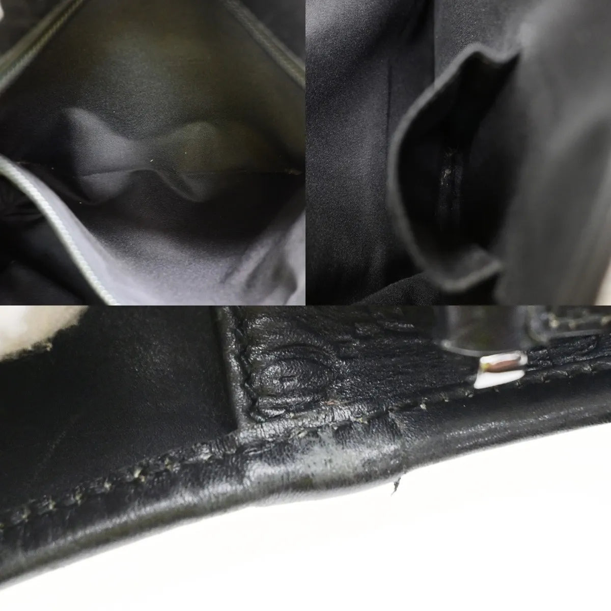 Gucci Flap Messenger Bag (Outlet) Guccissima Leather Black Leather Shoulder Bag Bag (Pre-Owned)