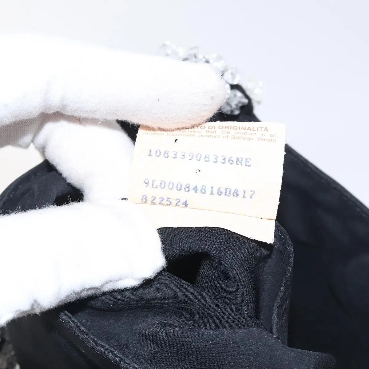 Bottega Veneta Vintage Nylon Black Nylon Handbag (Pre-Owned)